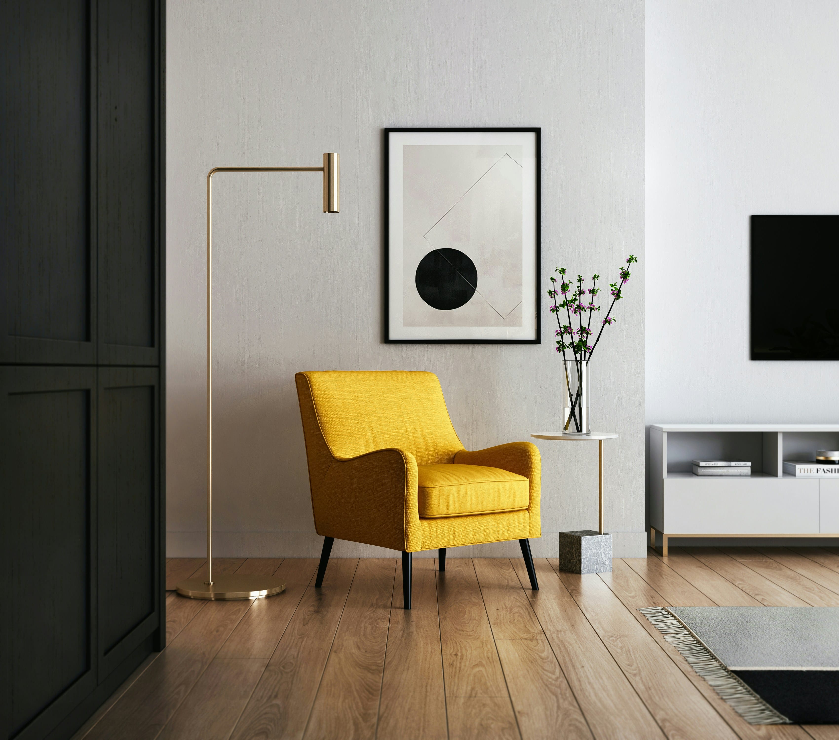 Sillón de acento contemporáneo